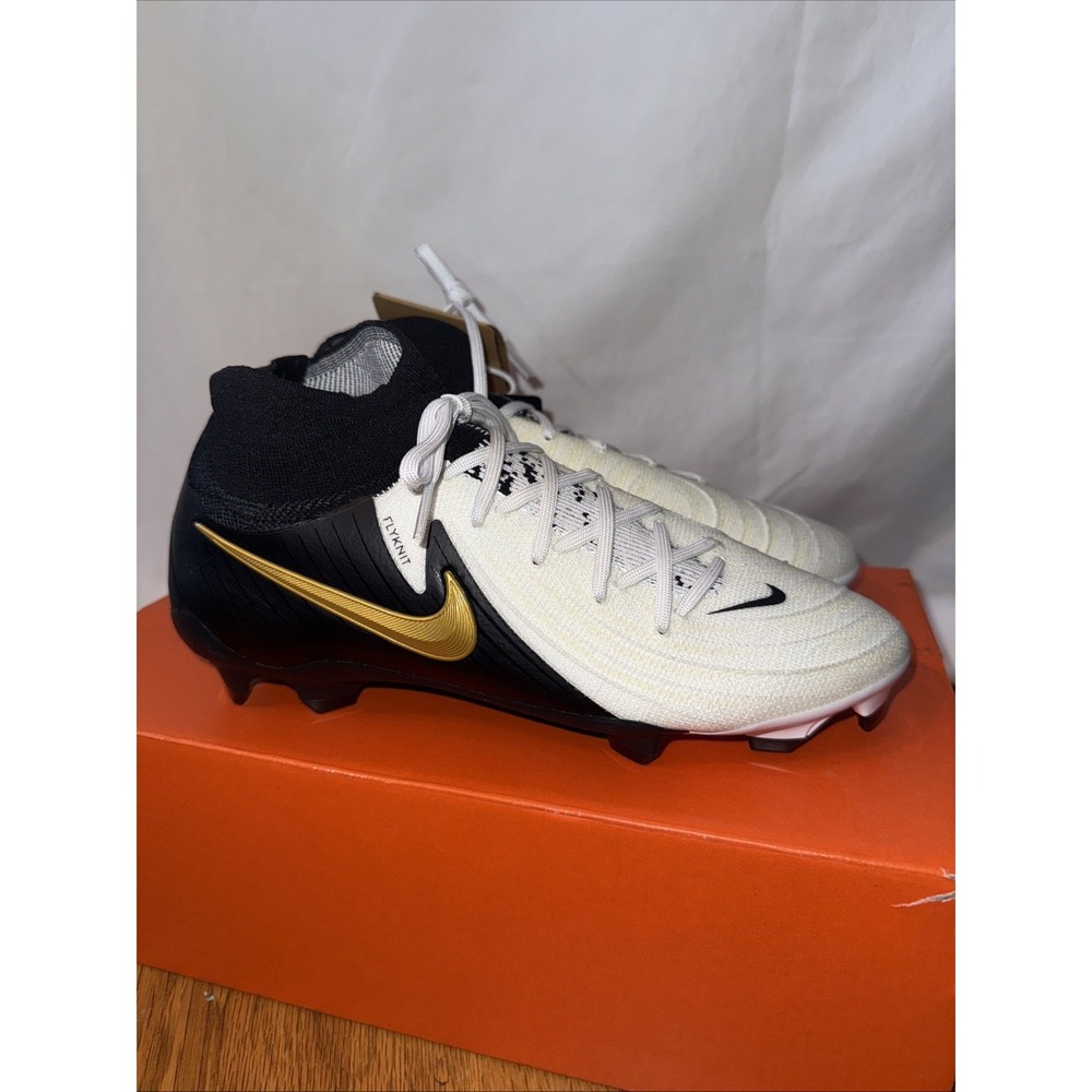 Nike Phantom Luna II Elite FG White Gold Coin Black FJ2572-100 Mens sz 6.5
